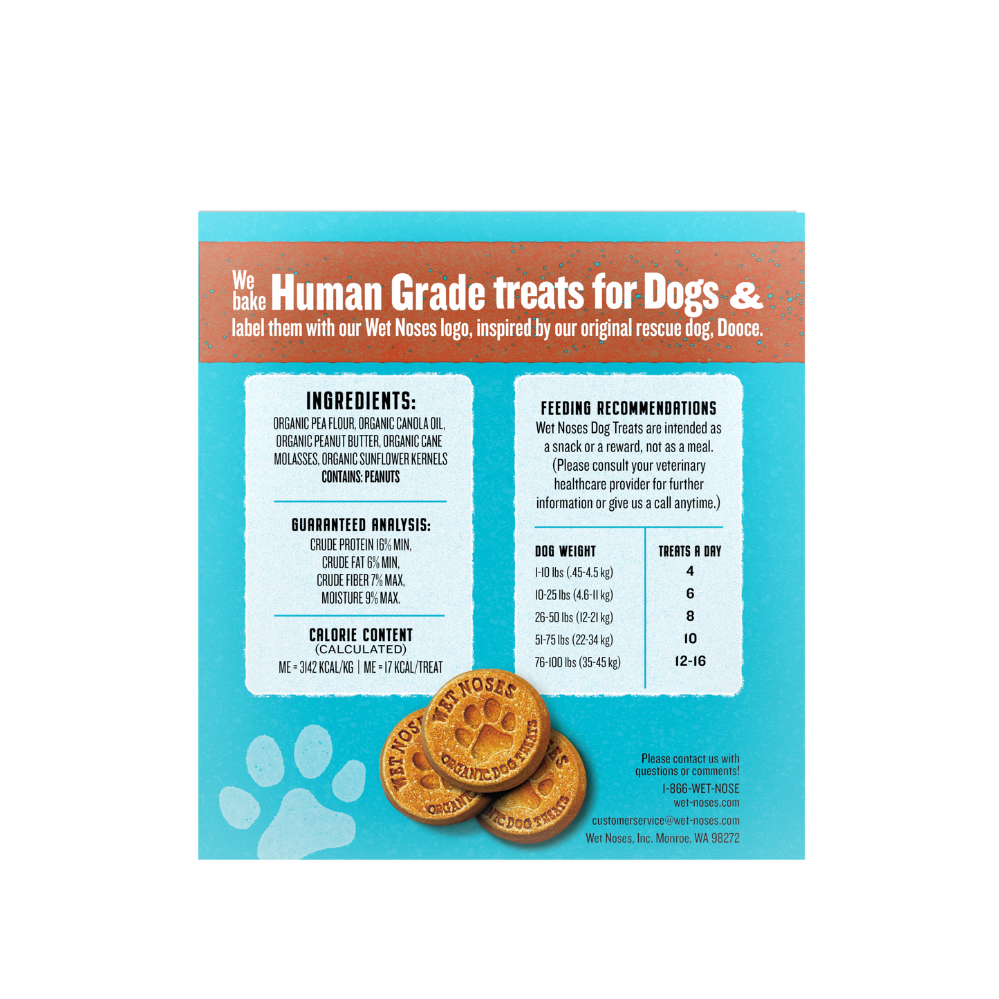 Peanut Butter & Molasses Grain Free Box Treats 5lbs - Case of 4