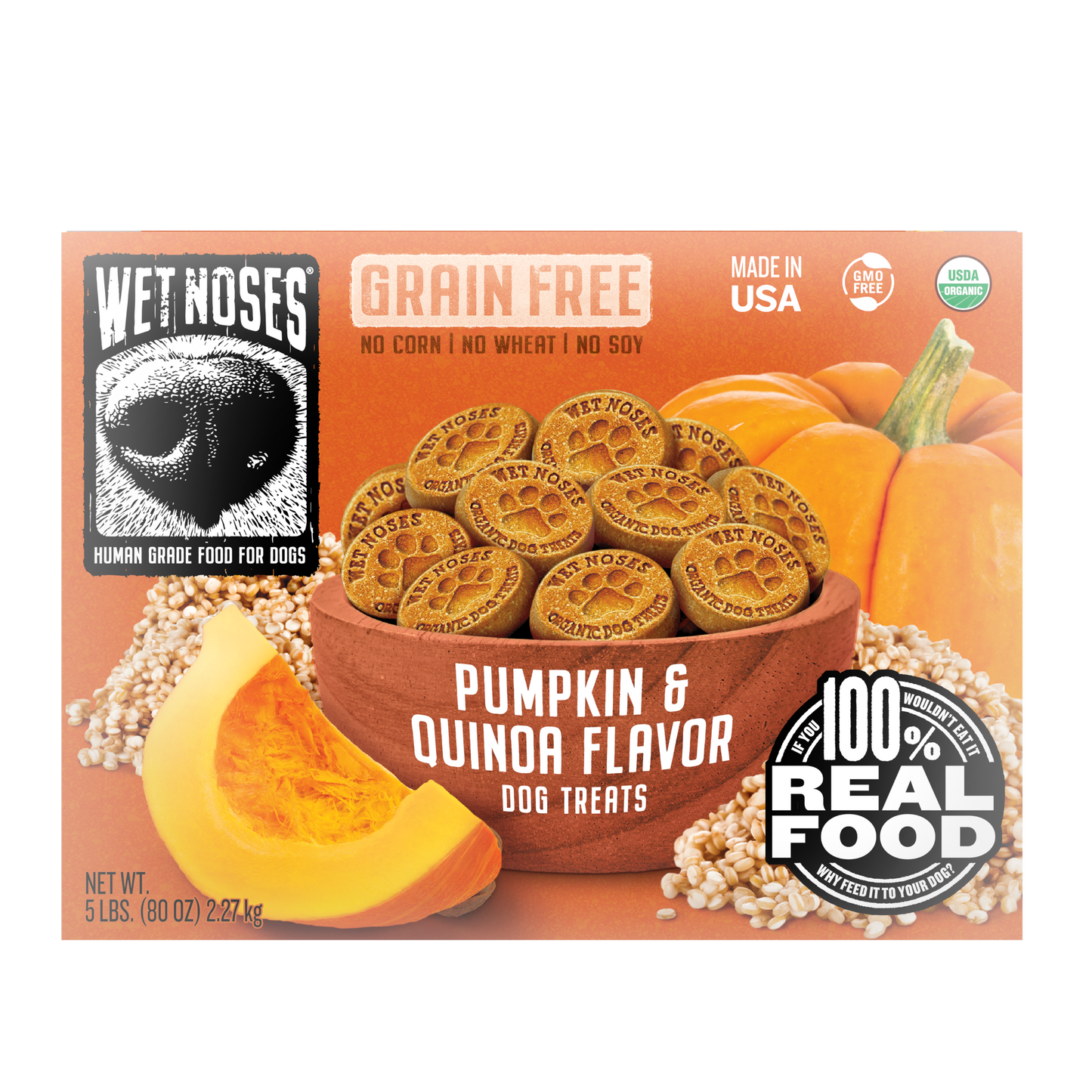 Pumpkin & Quinoa Grain Free Box Treats 5lbs - Case of 4