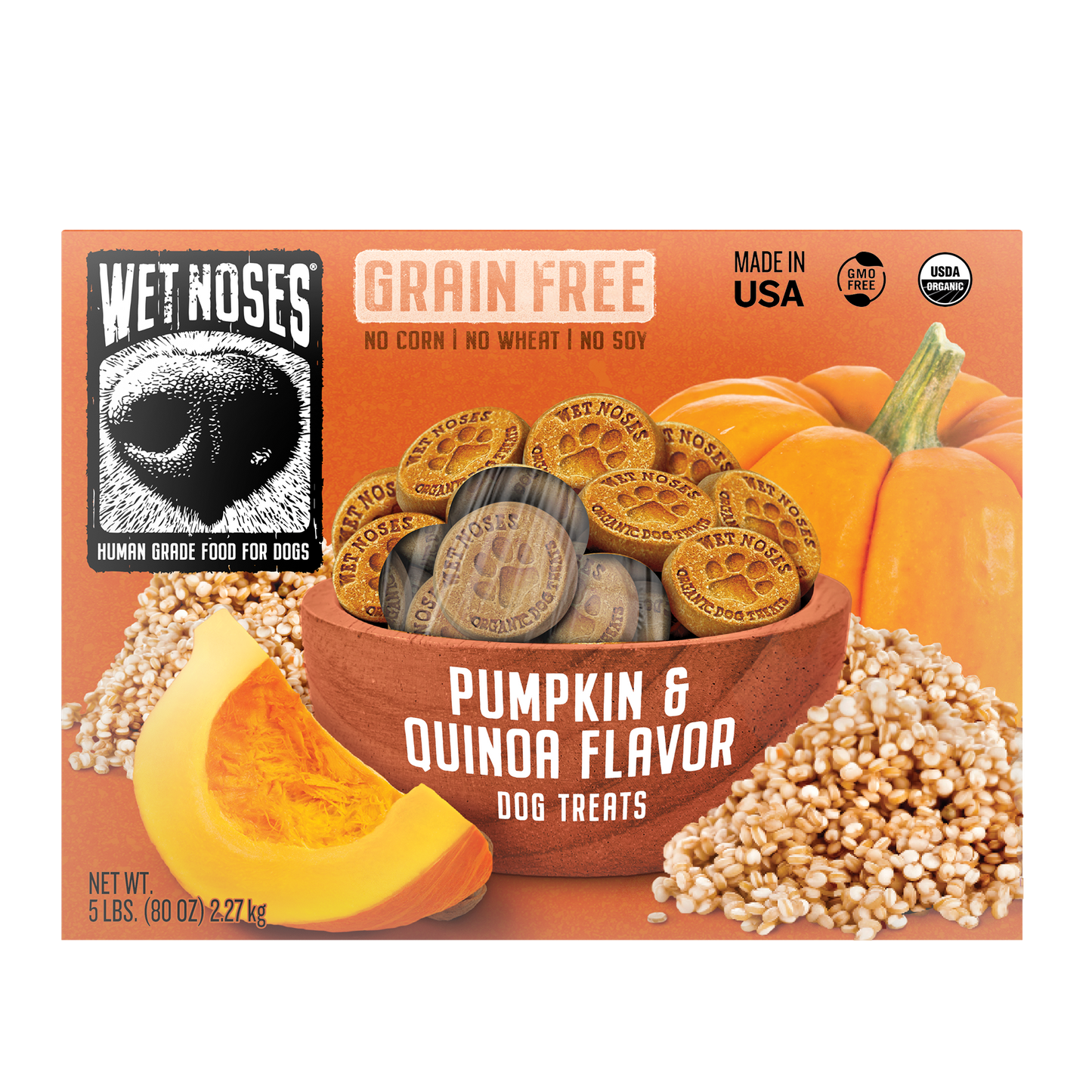 Pumpkin & Quinoa Grain Free Box Treats 5lbs - Case of 4