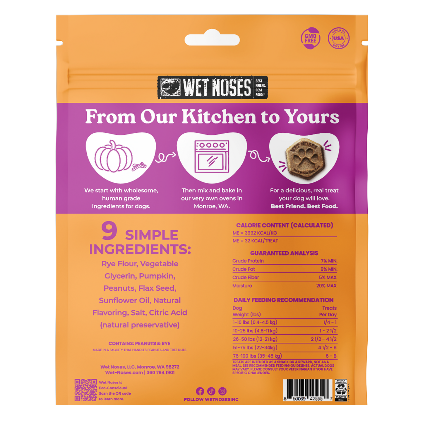 Pumpkin Soft Baked Treats 8oz - Case of 12