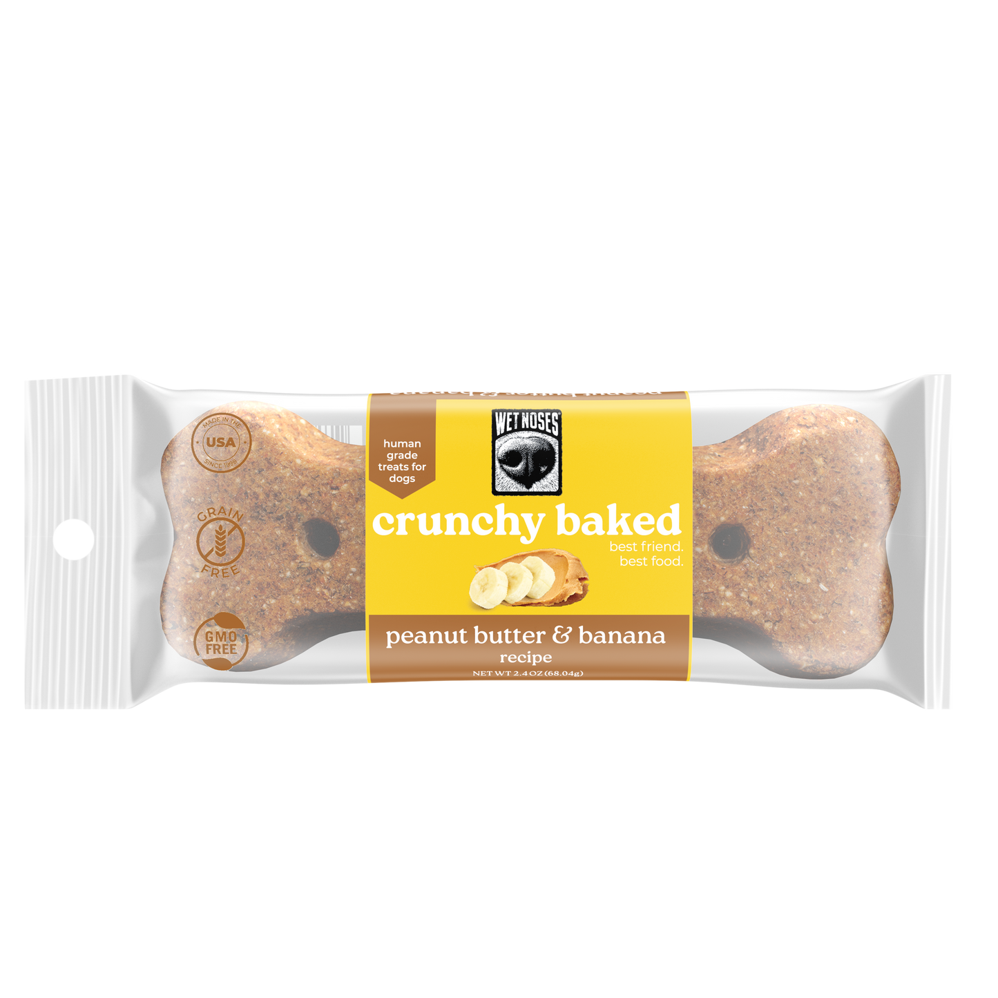 Peanut Butter Banana Crunchy Baked Big Bones - 24 Pack