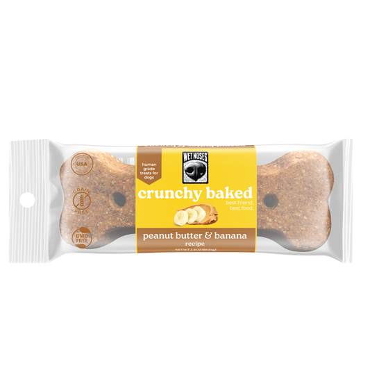 Peanut Butter Banana Crunchy Baked Big Bones - 24 Pack