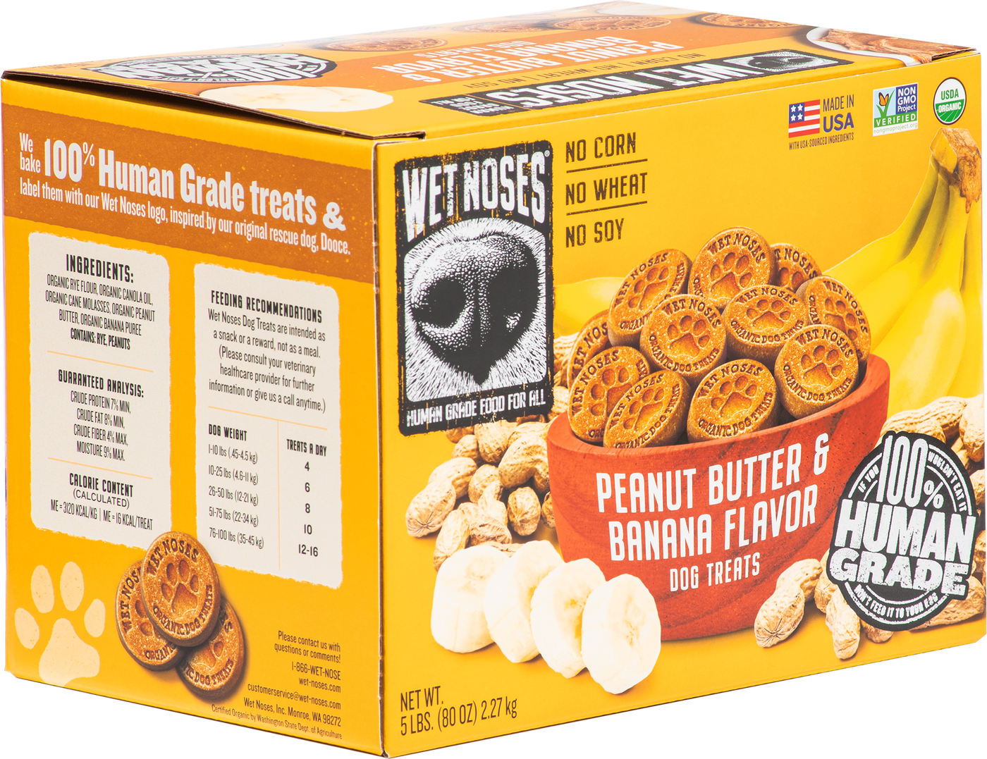 Peanut Butter & Banana Box Treats 5lbs - Case of 4