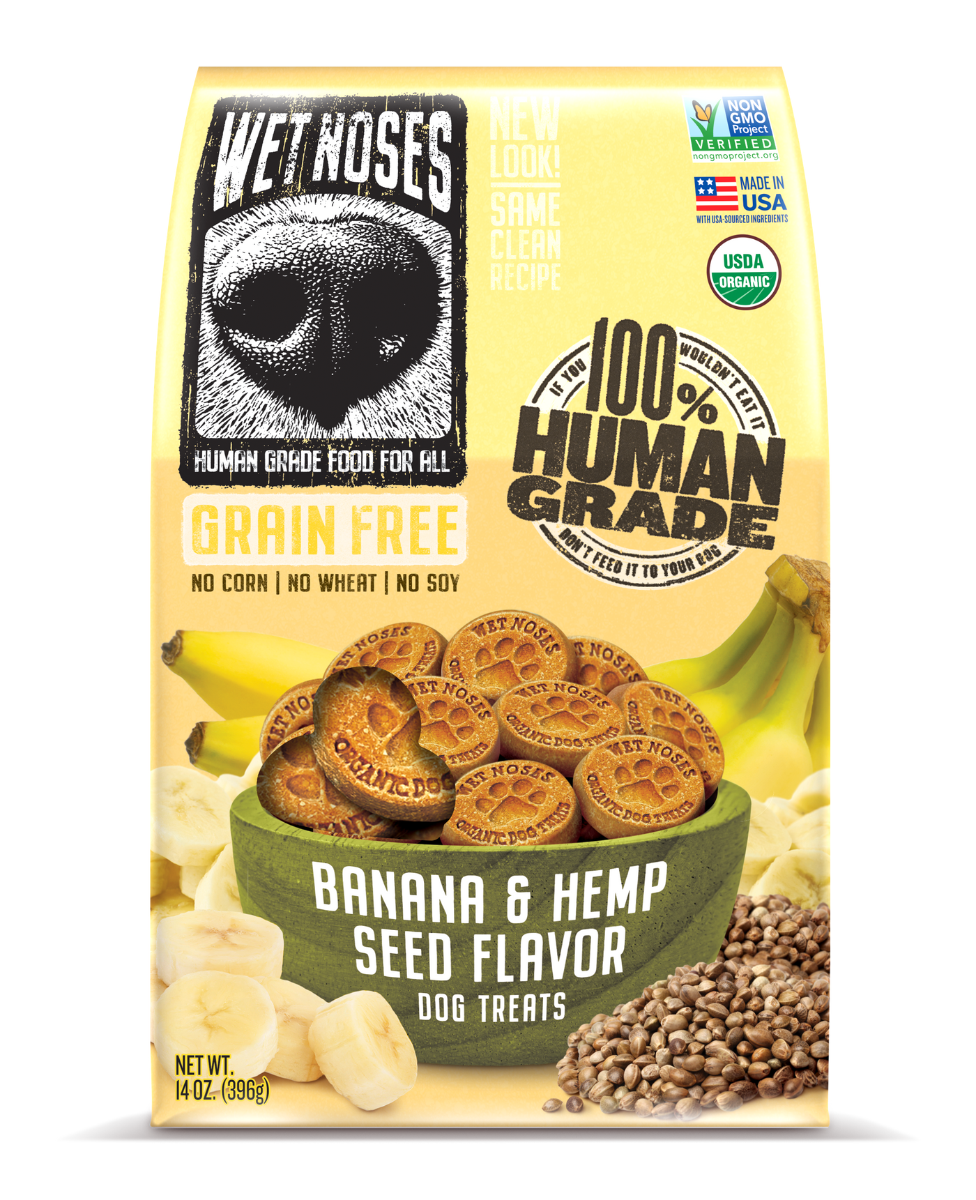 Banana & Hemp Seed Grain Free Original Treats 14oz - Case of 6