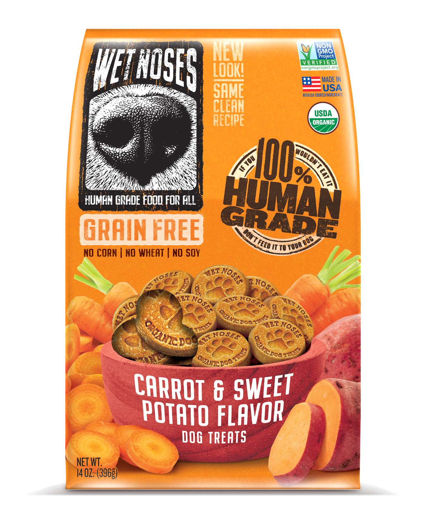 Carrot & Sweet Potato Grain Free Original Treats 14oz - Case of 6