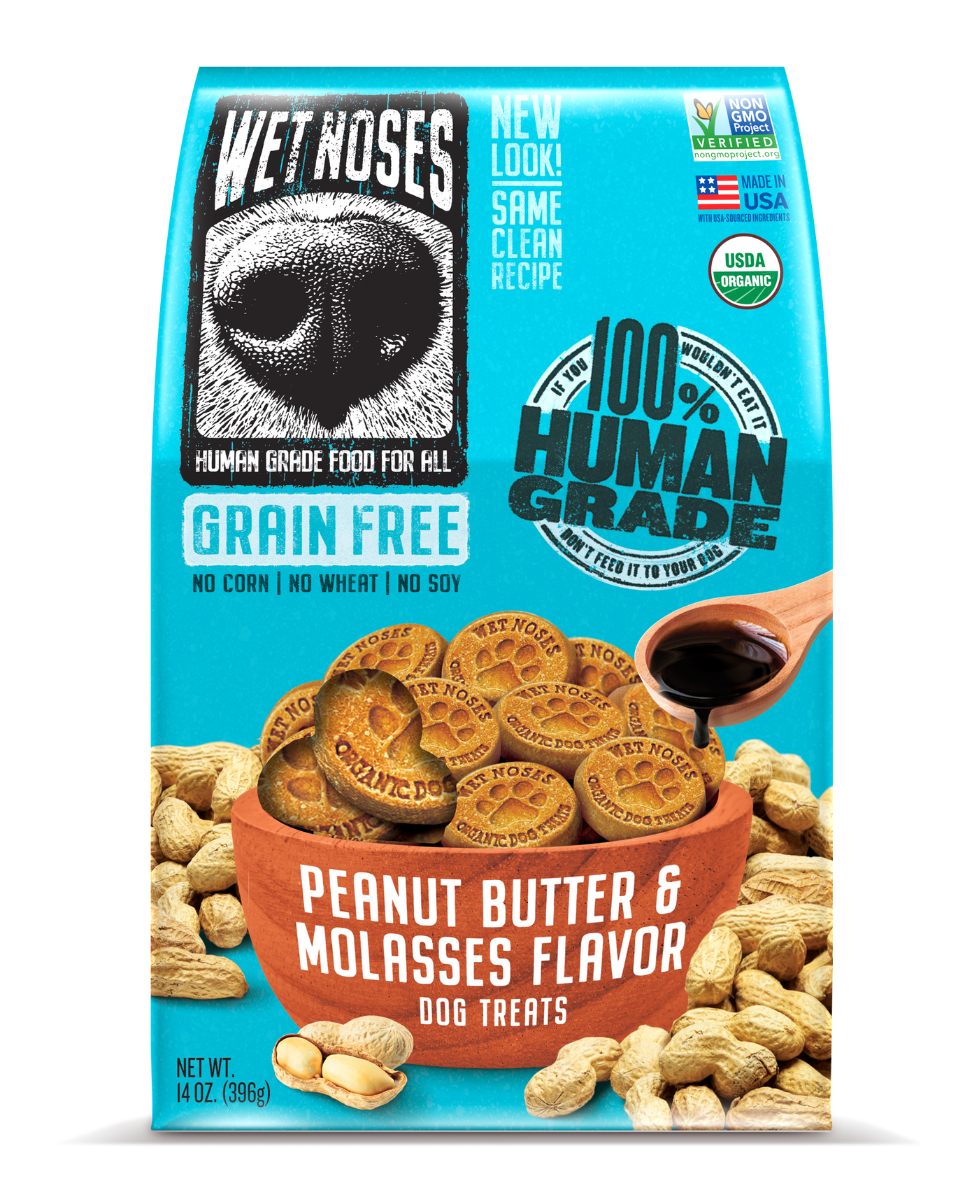 Peanut Butter & Molasses Grain Free Original Treats 14oz - Case of 6